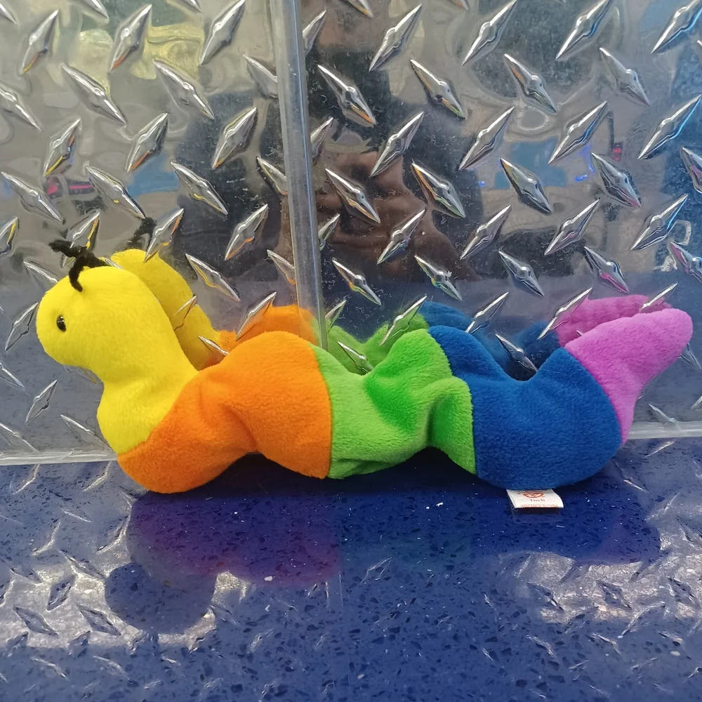 ✓TY Beanie Baby Inch the Inchworm Retired colorful RARE fairycore - Picture 4 of 10